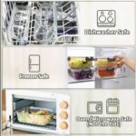 [10-Pack] Glass Meal Prep Containers with Lids, MCIRCO Food Storage Containers with Snap Locking Lids, Airtight Lunch Containers, Microwave, Oven, Freezer and Dishwasher - Image 5