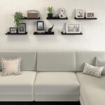 Floating Shelves Set of 6, Black Wall Shelves with Lip, Display Shelves for Wall Decor, Modern Picture Ledge for Living Room, Bedroom, Nursery, Bathroom, Pictures, Books, Plants- Black - Image 3