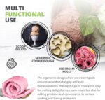 Oliver's Kitchen ® Ice Cream Spade & Scoop - Create 'Instagram-Worthy' Desserts at Home! Premium Quality Ice Cream Scooper with Stylish, Ergonomic Wooden Handle - Image 8