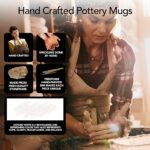 Maison Neuve Riverside Collection 4-Piece Mug Set - 19 Oz, Hand Crafted Ceramic Stoneware Mug Set, Modern Dining Mugs - Large & Multipurpose Shape Mugs, Microwave & Dishwasher Safe - Oxford White, - Image 7