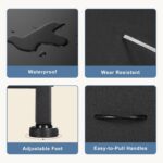 DUMOS Dresser for Bedroom, Storage Organizer with 9 Drawers, Chest of Drawers with Fabric Bins, Sturdy Metal Frame, Wood Tabletop for Guest Room, Closet, Entryway, Nursery - Image 7