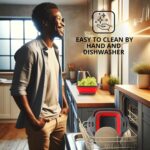 Square Collapsible Colander with Handles – Red Square Silicone Kitchen Strainers with Plastic Handles Foldable Kitchen Strainer Perfect for Draining Pasta Vegetable and Fruit Red - Image 10