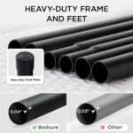 Bedsure Outdoor Elevated Dog Bed Large Sized Dog, Portable Indoor & Outdoor Cooling Raised Cot Pet Hammock Bed with Skid-Resistant Feet, Frame with Breathable Mesh, Grey, 49 inches - Image 4