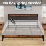 LIKIMIO California King Bed Frames, Storage Headboard with Charging Station, Solid and Stable, Noise Free, No Box Spring Needed, Easy Assembly - Image 7