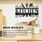 Metal Kitchen Wall Decor,Kitchen Signs Decoraions For Wall,Rustic Kitchen Decor Sign,Country Farmhouse Decoration for Kitchen or Dining Room,13.8x8.8 Inches (Black),BiaGift1126-2 - Image 5