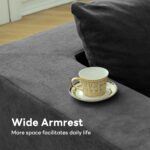 Vamcheer Modular Sectional Sofa - Modern L Shaped Boneless Couch with Deep Seat, Upholstered Sectional Couches for Living Room, Bedroom, Office, No Assembly Required, Gray - Image 8