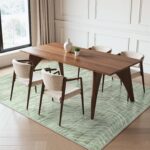 5x7 Sage Green Modern Abstract Area Rugs for Living Room, Washable Rugs for Nursery Bedroom, Non-Slip Minimalist Neutral Wave Striped Rugs for Playroom Boys, Throw Accent Rug Carpet for Dining Room - Image 3