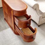 LITTLE TREE Wood End Table with 2 Drawers Sofa Side Table, No Assembly Required Vintage Slim Nightstand Bedside Table for Bedroom - Image 6