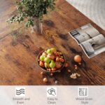 IDEALHOUSE Rectangular Dining Table, 70.9-Inch Long Dining Table for 6 People, Farmhouse Rustic Kitchen Table with Heavy Duty Metal Legs for Dining Room - Image 6