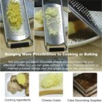 Cheese Zester Grater Handheld with Handle-Lemon Citrus Zester Tool Graters for Kitchen Stainless Steel Salad Spinner Cake Decorating Supplies,Perfect Kitchen Gadgets Zucchini Nutmeg Ginger Peeler - Image 7