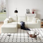 108" Cloud Modular Sectional Couch with L-Shape Chaise, Modern Sectional Sofa with Deep Seat Couch, Ultra Soft Knit Fabric Couches for Living Room, No Assembly Required, Left Facing Chaise (Beige) - Image 2