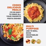 Gotham Steel 5 Quart Stock Pot Multipurpose Pasta Pot with Strainer Lid & Twist and Lock Handles, Nonstick Ceramic Surface Makes for Effortless Cleanup with Tempered Glass Lid, Dishwasher Safe - Image 6