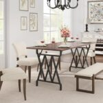 IDEALHOUSE Rectangular Dining Table, 70.9-Inch Long Dining Table for 6 People, Farmhouse Rustic Kitchen Table with Heavy Duty Metal Legs for Dining Room - Image 9