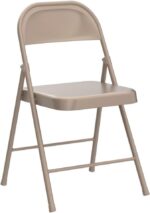 COSCO SmartFold All-Steel Folding Chair, 4-Pack, Antique Linen - Image 6