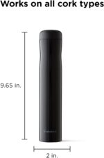 Rabbit Automatic Electric Corkscrew Wine Opener, Cordless Rechargeable, One-Touch Operation, Sleek Shiny Black Finish, Easy to Use for Wine Lovers - Image 3