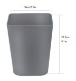 Feiupe 1.6 Gallon Small Trash Can Wastebasket for Kitchen Office Bathroom,Pack of 2(White+Gray) - Image 4