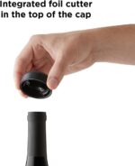 Rabbit Automatic Electric Corkscrew Wine Opener, Cordless Rechargeable, One-Touch Operation, Sleek Shiny Black Finish, Easy to Use for Wine Lovers - Image 5