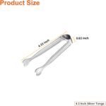 Mini Serving Tongs, Anytrp 18-Packs Stainless Steel Sugar Tongs, 4.3inch Ice Tongs Kitchen Appetizers Tongs for Coffee Bar, Tea Party, Desserts Party, Sugar and Ice Bucket - Image 7