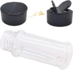 OJYUDD 16 Pack 3.4oz/100ml Plastic Spice Bottles Set,Empty Seasoning Containers with Black Cap,Clear Reusable Containers Jars for Spice,Herbs,Powders,Glitters - Image 4