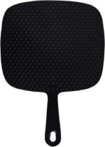 ForPro Professional Collection Extra Large Hand Mirror with Handle, 9" W x 12" L, Multi-Purpose Handheld Mirror with Distortion-Free Reflection, Black - Image 3