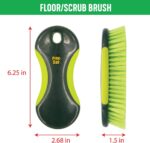 Pine-Sol Scrub Brush Set - Long Handle Cleaning Brushes with Heavy Duty Bristles and Comfort Grip - Scrubbers for Kitchen, Household, and Dishwashing, 5 Pieces - Image 6