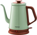 DmofwHi Gooseneck Electric Kettle(1.0L), 100% Stainless Steel BPA Free Classic Pour Over Coffee Kettle | Tea Kettle - Green - Image 2