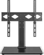 Rfiver Universal Table Top TV Stand TV Base Replacement for Most 27-60 Inch LCD LED Flat Curved Screen TVs Holds up to 88lbs, Height Adjustable TV Mount Stand with Tempered Glass Base, VESA 400x400mm - Image 2