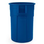 Suncast Commercial Products 44 Gallon Trash Can with Vented Channels, Ergonomic Handles, Rolled Upper Lip, Made in The USA, Blue, Made in The USA - Image 3