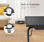 HUANUO Adjustable TV Tray Table - TV Dinner Tray on Bed & Sofa, Comfortable Folding Table with 6 Height & 3 Tilt Angle Adjustments (Black) - Image 7