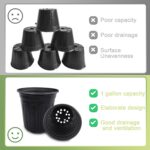 Anyumocz 60 Pcs 1 Gallon Flexible Plant Nursery Pots,Thickened Soft Plastic Seedling Pot with Holes,Flower Plant Container for Succulents,Cuttings,Transplanting,Home Garden(Black) - Image 6