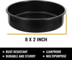 HIWARE 8-Inch Round Cake Pan Set of 3, Nonstick Baking Cake Pans with 90 Pieces Parchment Paper, Dishwasher Safe - Image 3