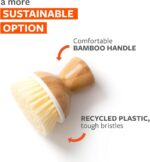 Full Circle Bubble Up Bamboo Dish Brush, Grey/White (FC12115W) - Image 3