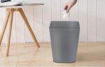 Feiupe 1.6 Gallon Small Trash Can Wastebasket for Kitchen Office Bathroom,Pack of 2(White+Gray) - Image 6