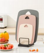 Cutting Boards for Kitchen,Plastic Cutting Board Set of 3, Thick Chopping Boards for Meat, Veggies, Fruits, with Easy Grip Handle,Dishwasher Safe (Pink, 3Pcs) - Image 3