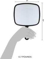 ForPro Professional Collection Extra Large Hand Mirror with Handle, 9" W x 12" L, Multi-Purpose Handheld Mirror with Distortion-Free Reflection, Black - Image 4