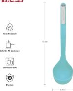 KitchenAid KL006OHAQA Silicone Ladle, 13 inches, Aqua Sky - Image 4