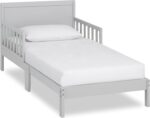Dream On Me Brookside Wooden Toddler Bed in Pebble Grey, Greenguard Gold & JPMA Certified, Kids Bed with Safety Rails, Low-to-Floor Design, Non-Toxic Pinewood Finish - Image 2