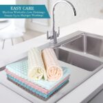 6 Pack Waffle Weave Dish Cloths, 13x13 Inch 100% Cotton Kitchen Towels for Washing Dishes - Super Absorbent, Quick Drying Dish Rags (Mixed Colors) - Image 7