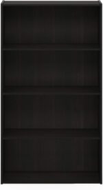 Furinno PASIR Book Shelf, 4-Tier Bookshelf, Bookcase with Open Shelf, 9.4 x 23.6 x 41.7, for Living Room, Bedroom, Home Office, Espresso - Image 7