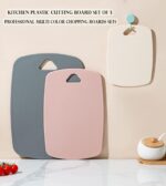 Cutting Boards for Kitchen,Plastic Cutting Board Set of 3, Thick Chopping Boards for Meat, Veggies, Fruits, with Easy Grip Handle,Dishwasher Safe (Pink, 3Pcs) - Image 8