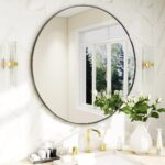 BEAUTYPEAK 20 Inch Round Mirror, Metal Frame Circle Mirror, Wall Mounted for Entryway, Bathroom, Vanity, Living Room, Black - Image 2