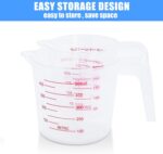 2 Pack Measuring Cup Set, Includes 250Ml (1-Cup), and 500Ml (2-Cup) Plastic Liquid Measuring Cups- Baking, Cooking, Mixing & Measuring Cups, Essential Kitchen Tools - Image 4