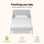 Dream On Me Brookside Wooden Toddler Bed in Pebble Grey, Greenguard Gold & JPMA Certified, Kids Bed with Safety Rails, Low-to-Floor Design, Non-Toxic Pinewood Finish - Image 5