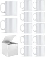 ABBSH Sublimation Mugs, Sublimation White Coffee Mugs Tazas Para Sublimacion Blank 11 OZ With Box for for Coffee, Soup, Tea, Milk, Latte, Hot Cocoa Set of 12 - Image 2