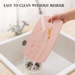 Cutting Boards for Kitchen,Plastic Cutting Board Set of 3, Thick Chopping Boards for Meat, Veggies, Fruits, with Easy Grip Handle,Dishwasher Safe (Pink, 3Pcs) - Image 6