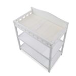 Badger Basket Baby Changing Table with Pad & Shelves - Wooden Changing Table with Storage - Nursery Change Table for Diapers & Baby Essentials, White - Image 9