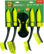 Pine-Sol Scrub Brush Set - Long Handle Cleaning Brushes with Heavy Duty Bristles and Comfort Grip - Scrubbers for Kitchen, Household, and Dishwashing, 5 Pieces - Image 10