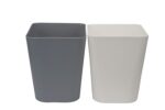 Feiupe 1.6 Gallon Small Trash Can Wastebasket for Kitchen Office Bathroom,Pack of 2(White+Gray) - Image 2