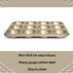 Glad Muffin Pan Nonstick - Heavy Duty Metal Cupcake Tin with Round Baking Cups, 12-Cup - Image 5