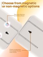 OMIRO Desk Makeup Mirror, 8 x 5 inches Table Mirror with Foldable Stand and Hanging Hole for Shaving and Travelling, White - Image 5